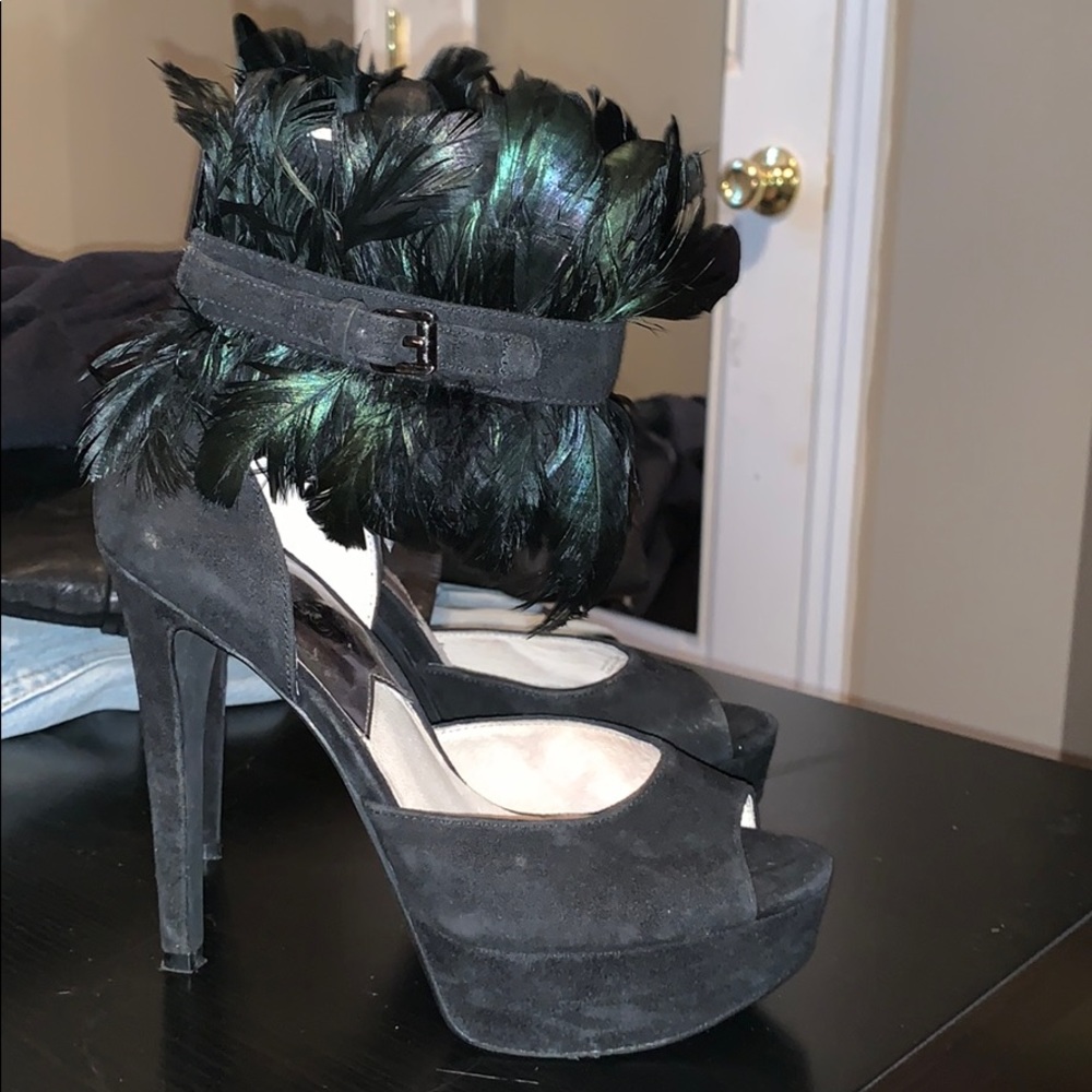 Black strap shoes